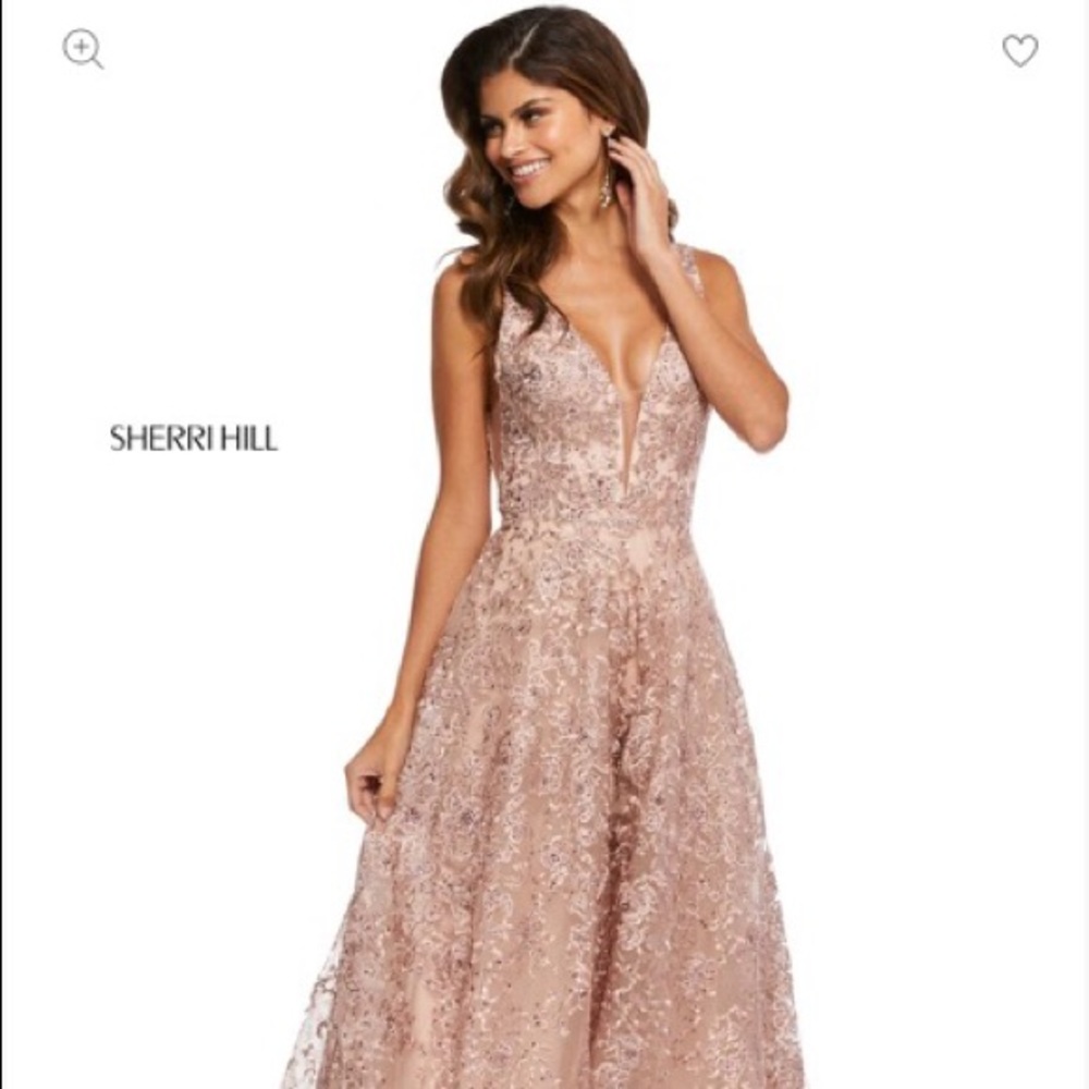 Sherri Hill Prom Dress - V Neck - Blush